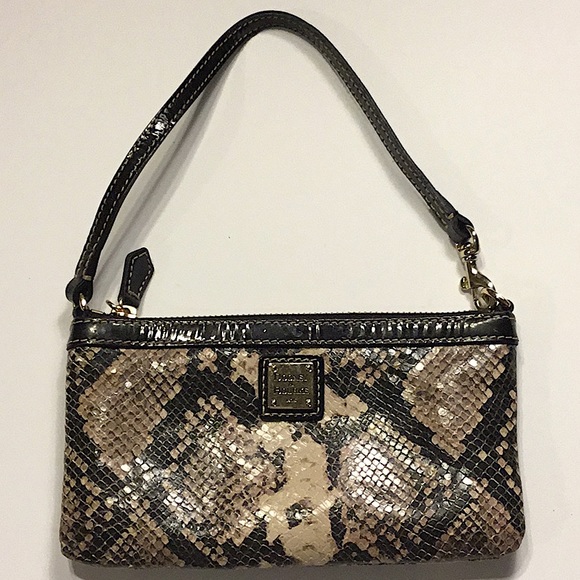 Dooney & Bourke Snakeskin Print Wristlet/Clutch - Picture 1 of 13